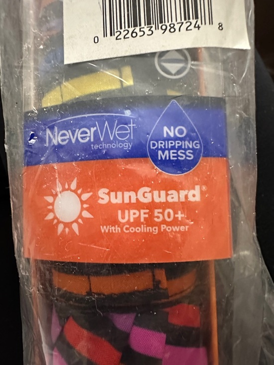 Totes Multicolor Striped Never Wet Technology Umbrella - Picture 3 of 3